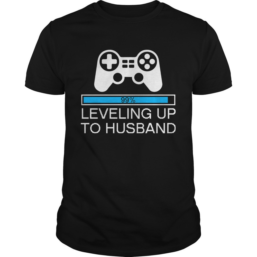 Leveling Up To Husband Groom Gamer Weddingtshirt